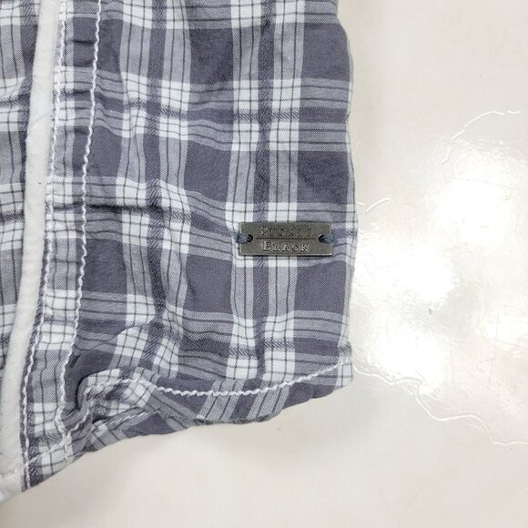 Buckle Black Snap Shirt Men's Size Medium Slim Fit‎ Stretch Short Sleeve Button - Picture 3 of 7